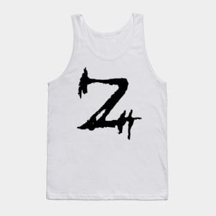 Dark and Gritty letter Z from the alphabet Tank Top